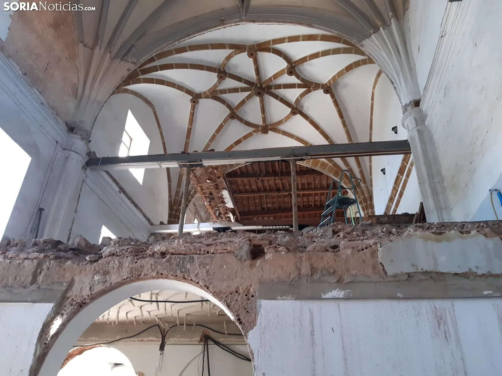 Avance de las obras en el cuartel de Santa Clara.