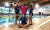 Integrantes del club en una de las piscinas municipales. /CNS