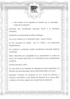 Una de las páginas del informe. 