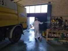 La Diputación colabora en la desinfección de Medina de Pomar. /Diputación