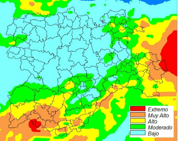 Riesgo extremo de incendios en el Moncayo soriano