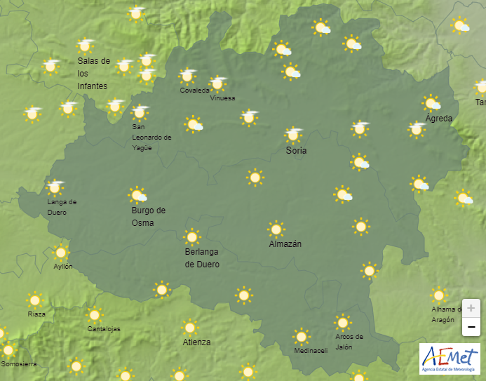 El tiempo en Soria: leve dencenso de las temperaturas