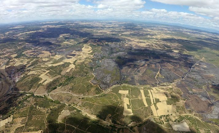 Baja a nivel 0 el incendio forestal de Gallegos del Río, en Zamora