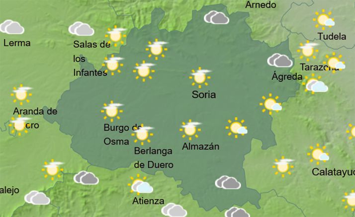 El tiempo en Soria: Aumenta la nubosidad este martes
