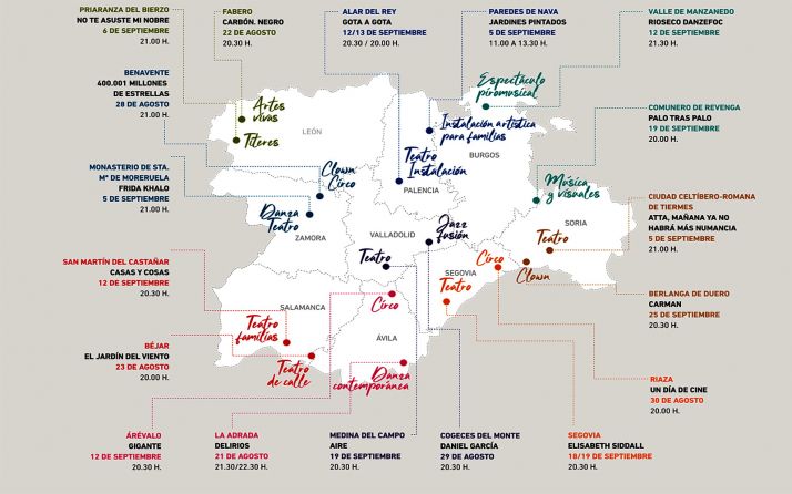 El mapa con la programación. 