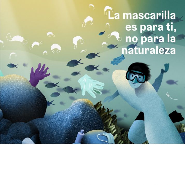 Una mascarilla abandonada en un entorno natural, puede tardar en degradarse entre 300 y 400 años