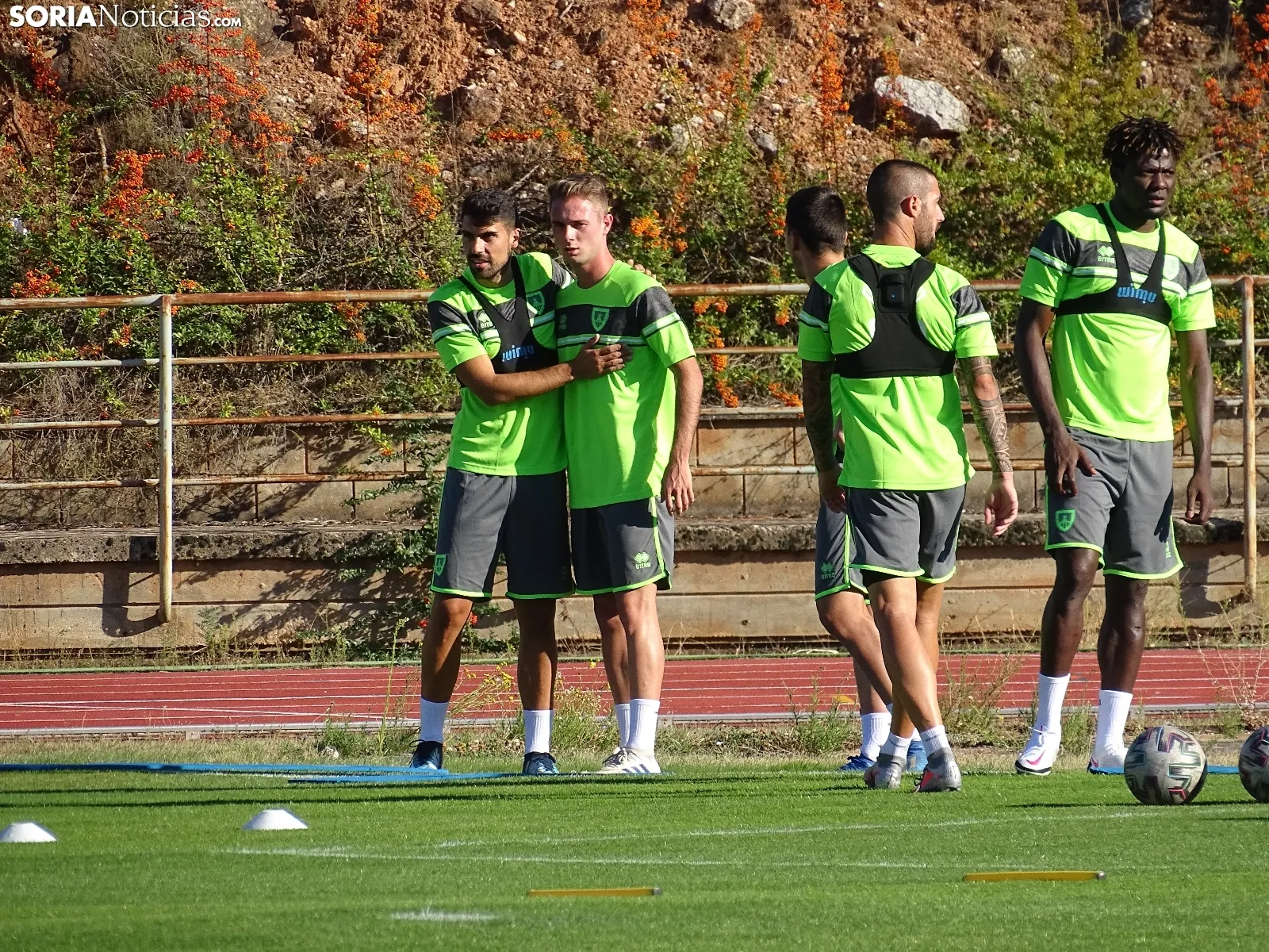 Una imagen del primer entrenamiento del Numancia 2020-2021. /SN