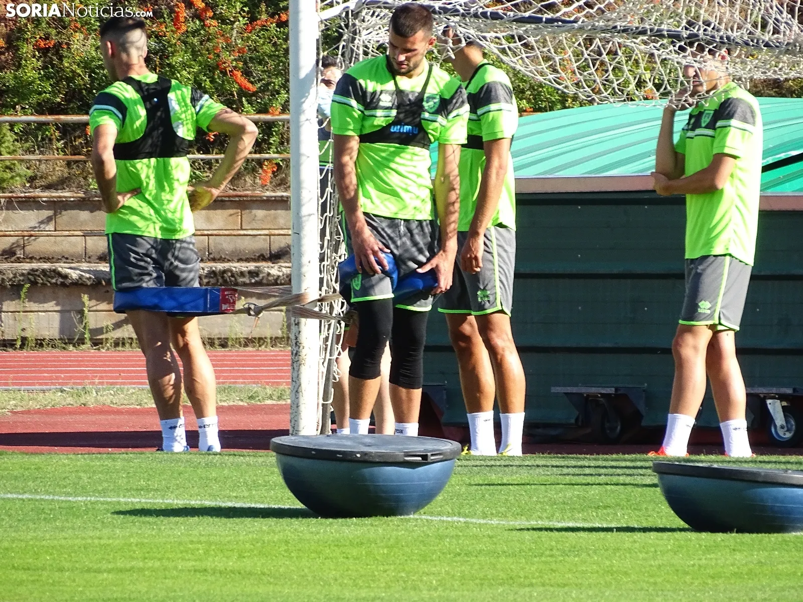 Una imagen del primer entrenamiento del Numancia 2020-2021. /SN