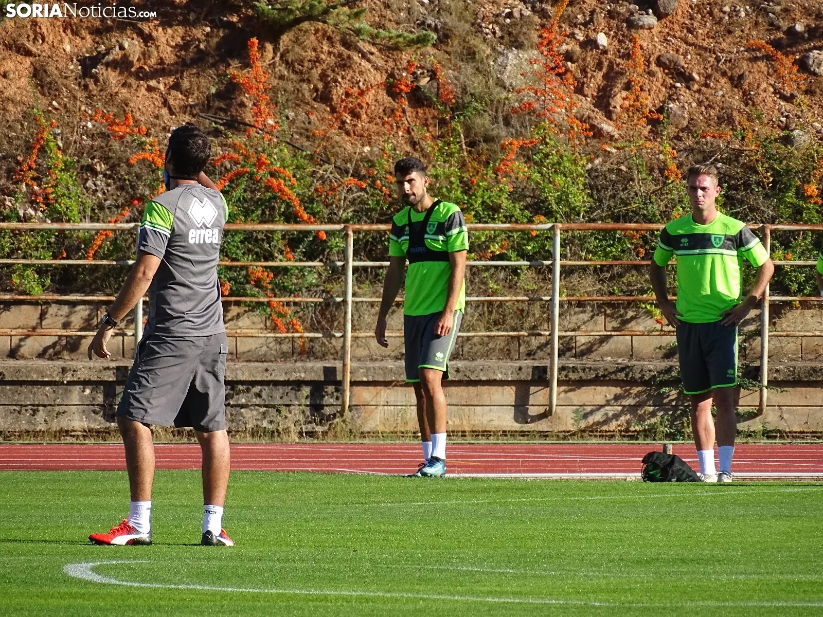Una imagen del primer entrenamiento del Numancia 2020-2021. /SN