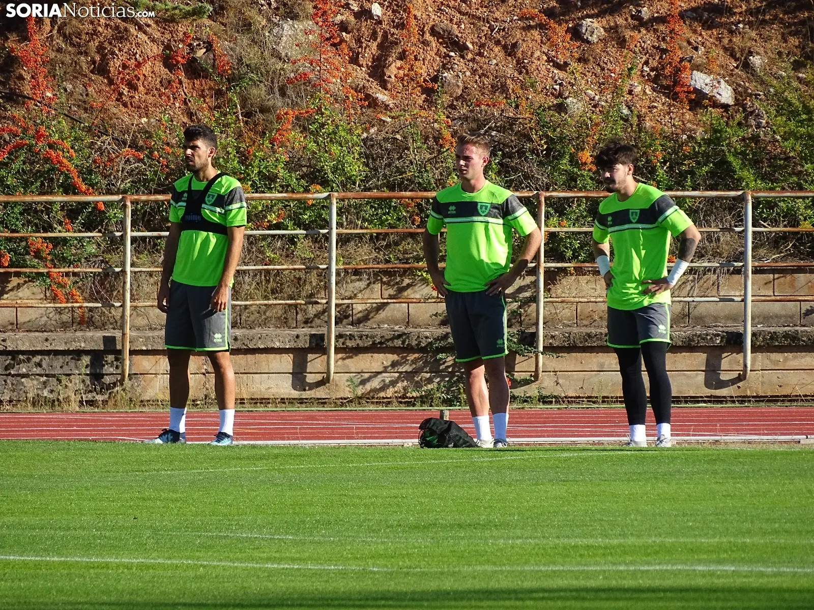 Una imagen del primer entrenamiento del Numancia 2020-2021. /SN