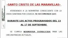 Foto 3 - Duruelo echa de menos a su Cristo pero recuerda las medidas antiCovid