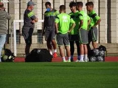 Una imagen del primer entrenamiento del Numancia 2020-2021. /SN