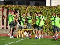Una imagen del primer entrenamiento del Numancia 2020-2021. /SN