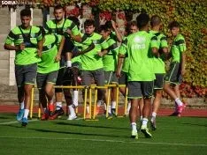 Una imagen del primer entrenamiento del Numancia 2020-2021. /SN