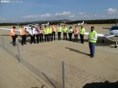 Una imagen de la jornada en el aeródromo de Garray. /SN
