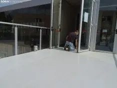 Una de las estancias interiores hoy del edificio de I D i del Campus. /SN