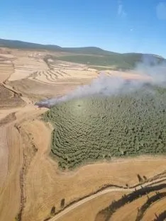 Fotos de los incendios en Oncala y Sárnago/ Fuente: BRIF a Lubia