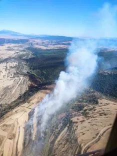 Fotos de los incendios en Oncala y Sárnago/ Fuente: BRIF a Lubia