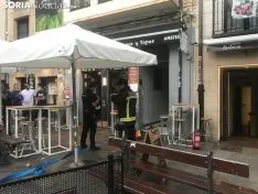 Una imagen de la plaza tras el incendio. /SN