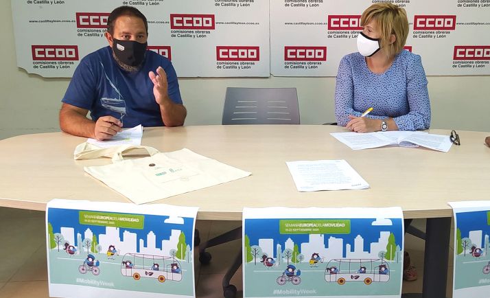 Amor Pérez y Javier Moreno este miércoles en comparecencia ante la prensa. 