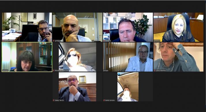 Reunión del CECOPI mantenida esta mañana por via telemática. /Jta.