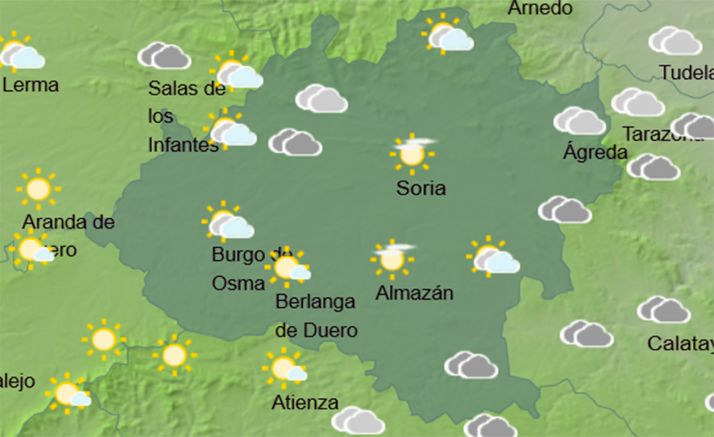 El tiempo en Soria: Aumenta la nubosidad