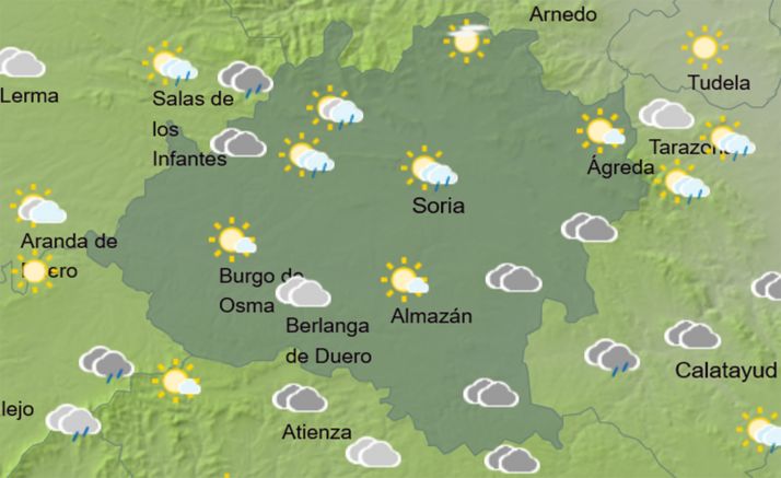 Previsión del cielo a las 15:00 horas. /AEMET