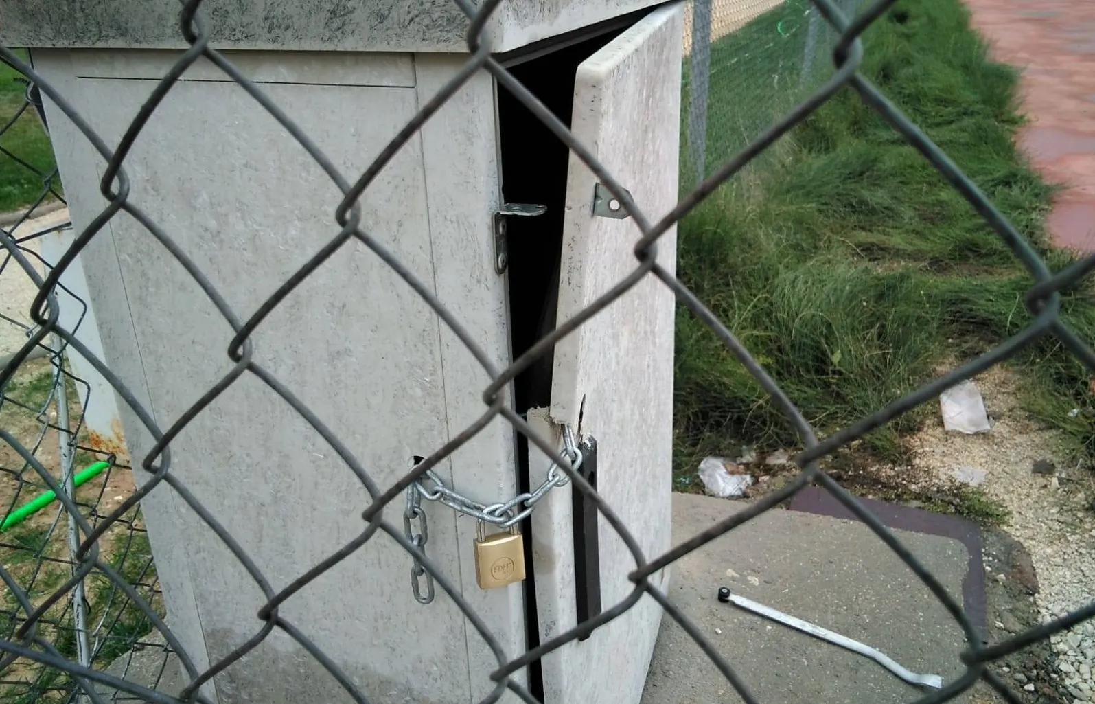 Imágenes de los destrozos.