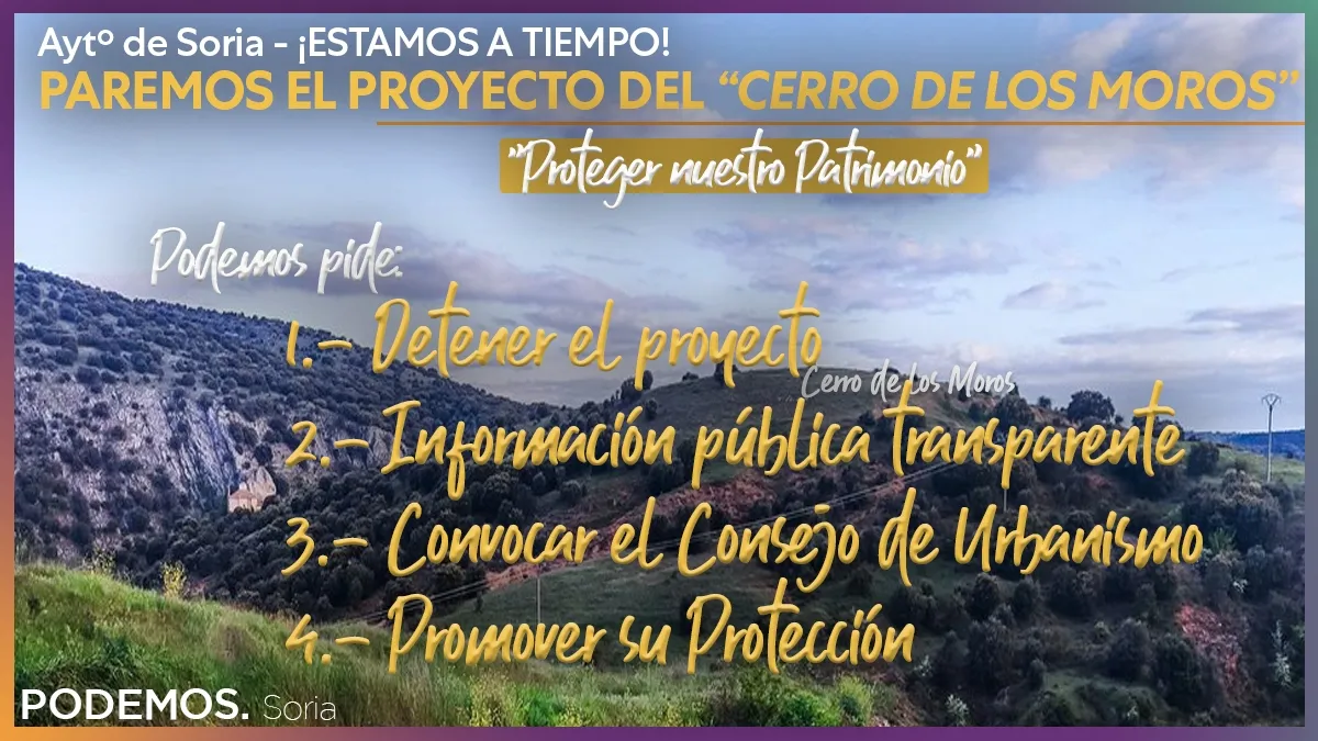 Foto 2 - Podemos pide 'congelar' los tr&aacute;mites urban&iacute;sticos del Cerro de los Moros