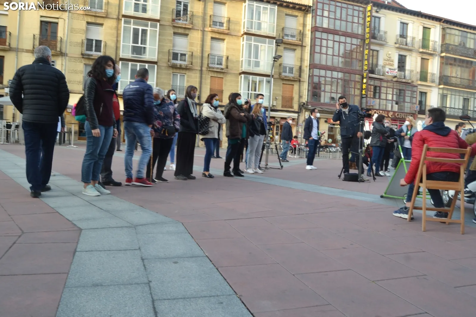 Una imagen de la concentración este martes. /SN