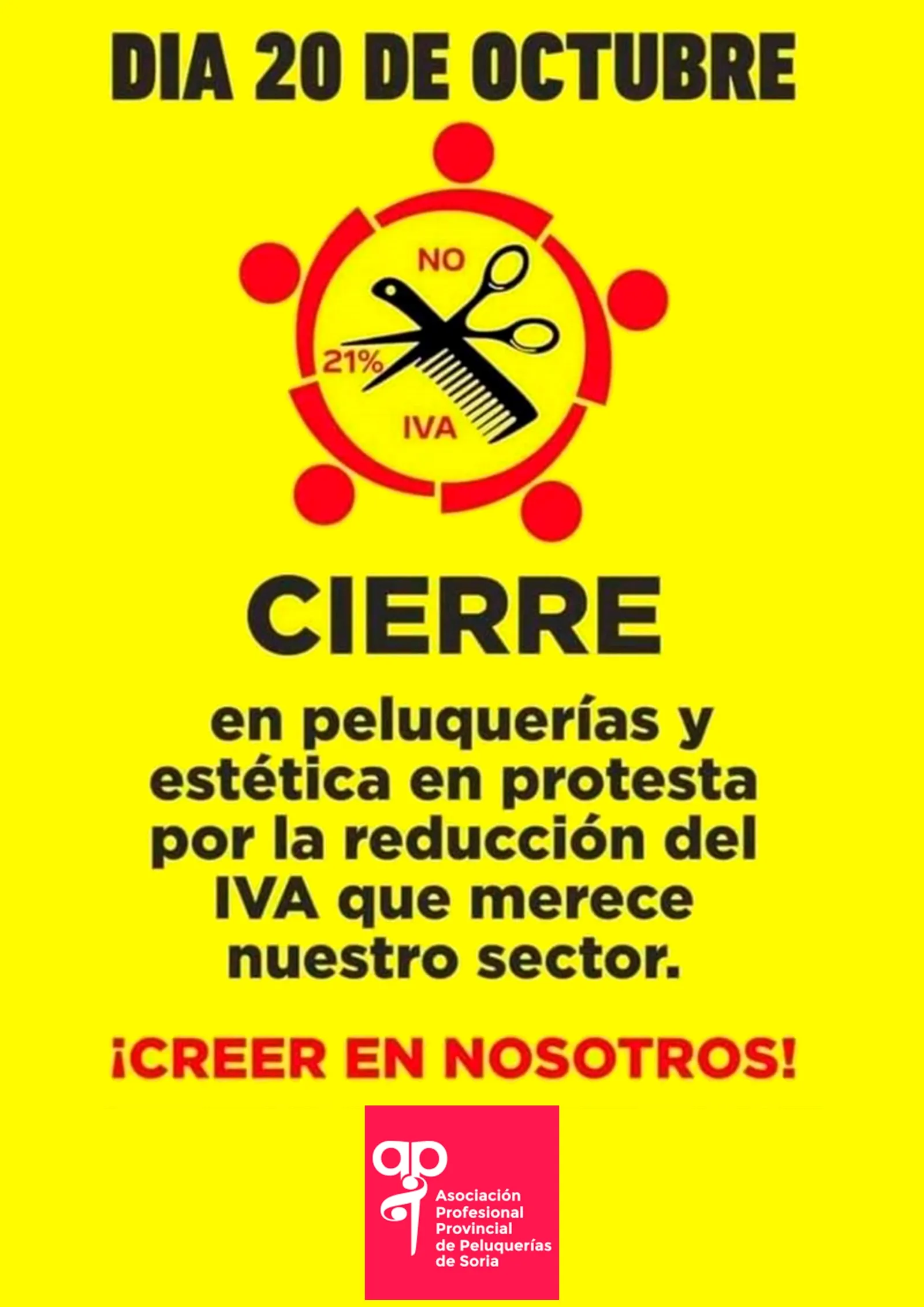 Foto 2 - Las peluquer&iacute;as sorianas cerrar&aacute;n el d&iacute;a 20 para reclamar un IVA reducido que ayude a salvar al sector