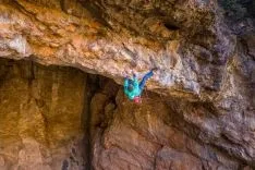 Una imagen de la gesta completada por el veterano escalador. / Luis Fidel Mateo
