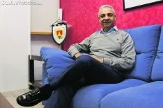 Moisés Israel, presidente del Club Deportivo Numancia, en su entrevista en Soria Noticias. María Ferrer