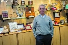 Moisés Israel, presidente del Club Deportivo Numancia, en su entrevista en Soria Noticias. María Ferrer