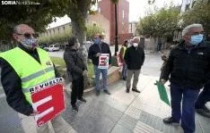 Una imagen de la concentración hoy en la capital soriana. /SN
