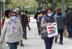 Una imagen de la concentración hoy en la capital soriana. /SN