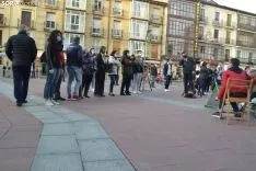 Una imagen de la concentración este martes. /SN