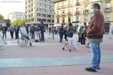 Una imagen de la concentración este martes. /SN