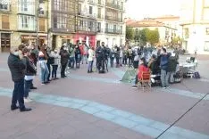 Una imagen de la concentración este martes. /SN