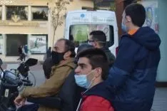 Una imagen de la concentración este martes. /SN