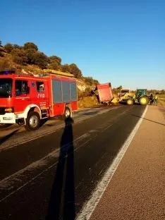 Imagen del siniestro en Langa de Duero. /Dip.