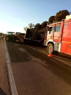 Imagen del siniestro en Langa de Duero. /Dip.