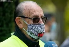 Una imagen de la concentración hoy en la capital soriana. /SN
