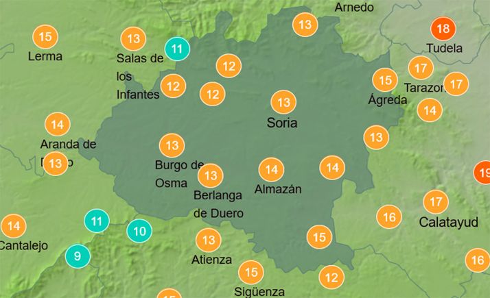 El tiempo en Soria: Leve mejoría en las máximas