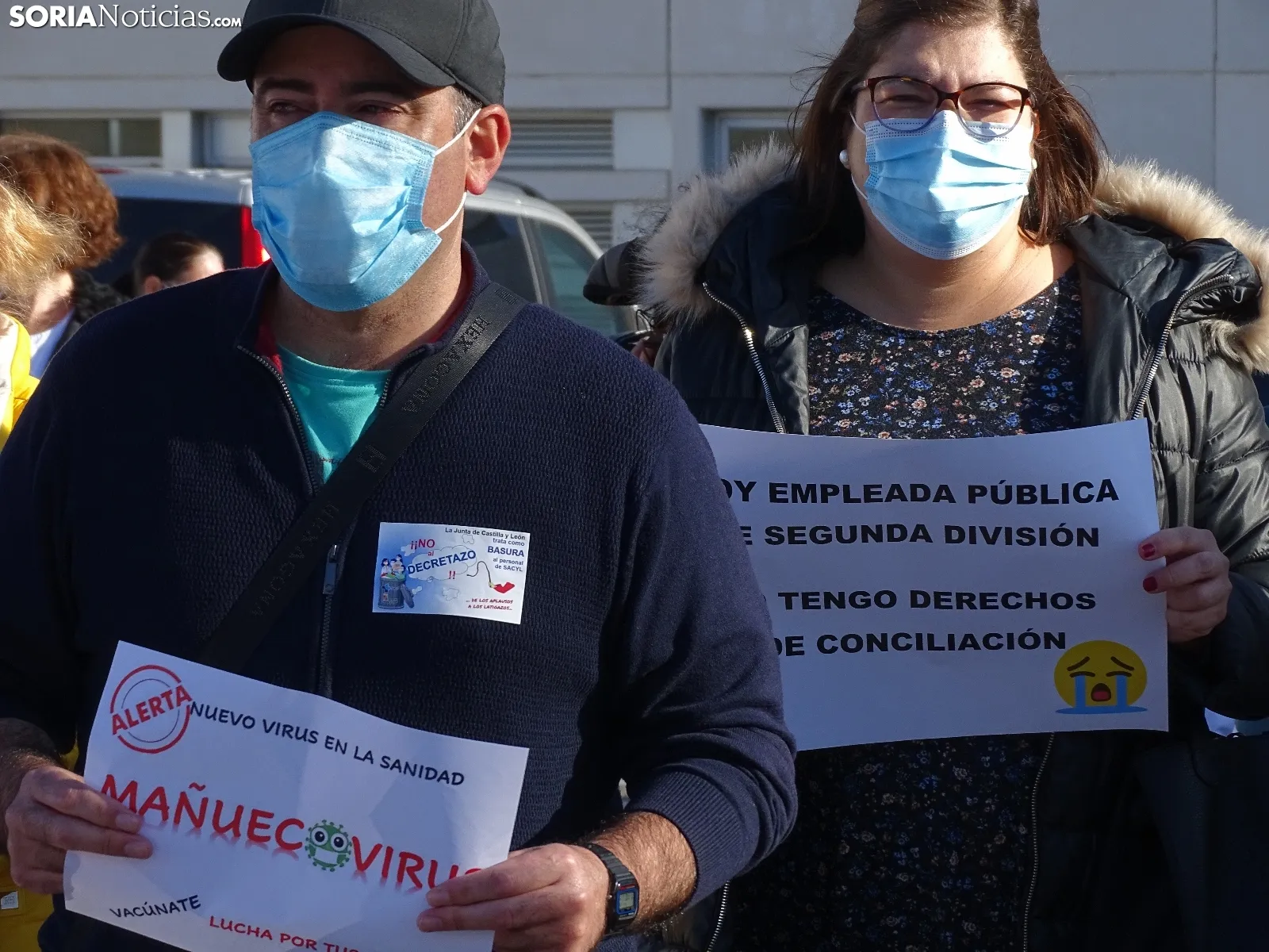 Una imagen de la concentración hoy ante el Santa Bárbara