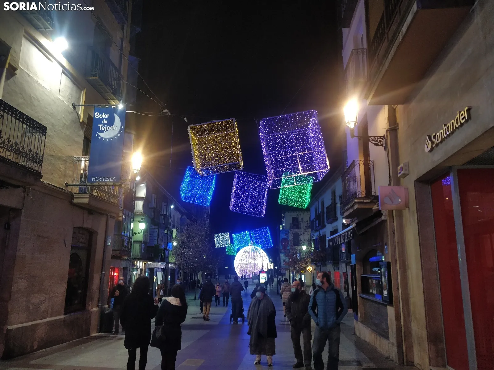 Luces de Navidad en Soria en 2020. SN 