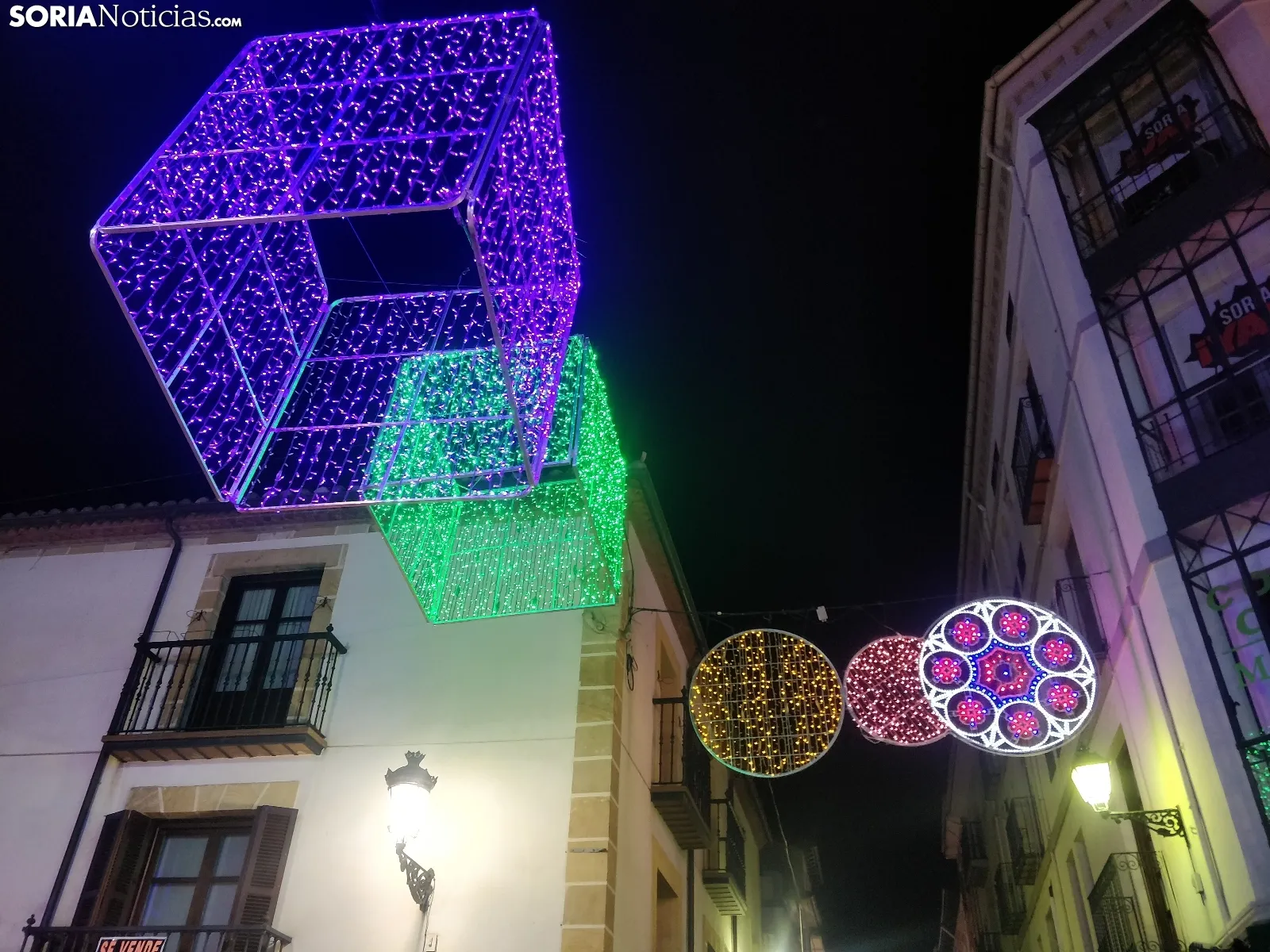 Luces de Navidad en Soria en 2020. SN 