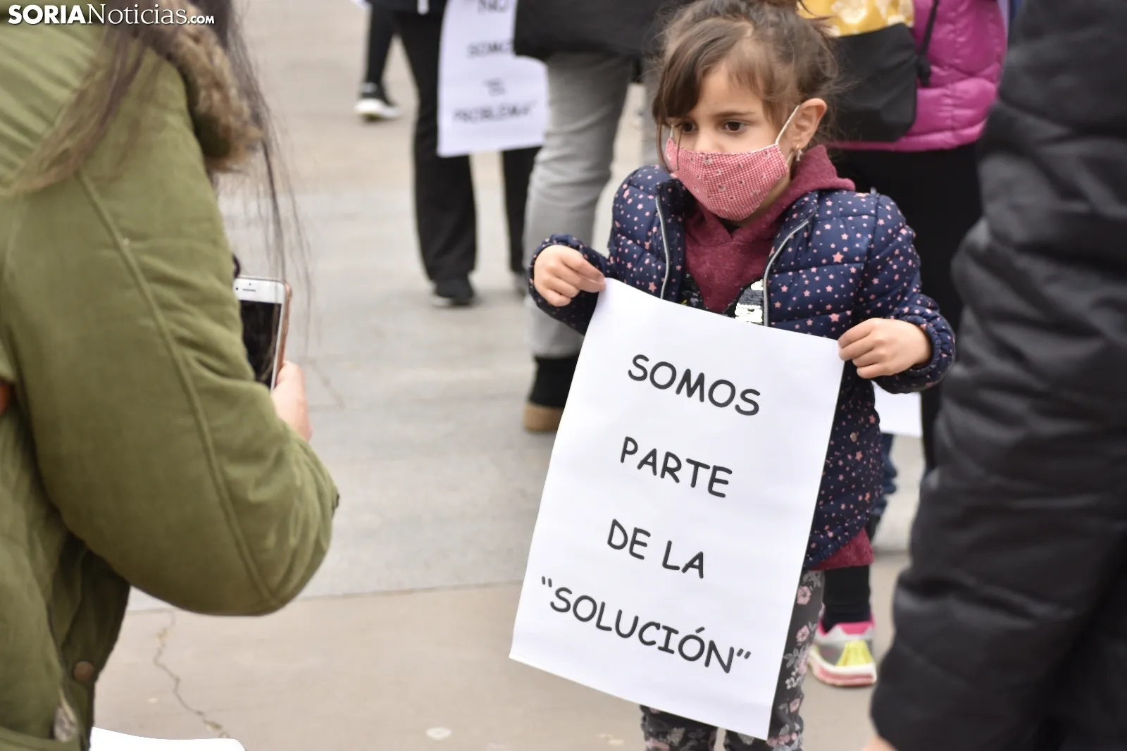 Concentración por la reapertura de los gimnasios en Soria.