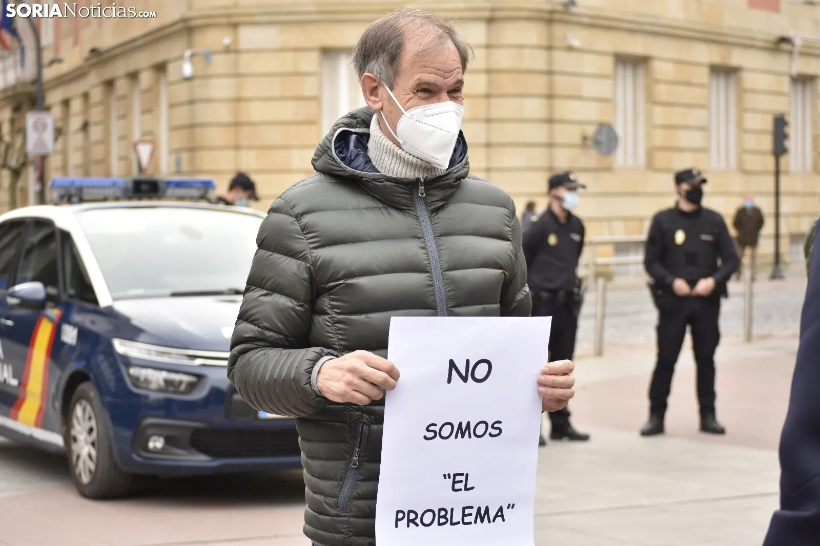 Concentración por la reapertura de los gimnasios en Soria.