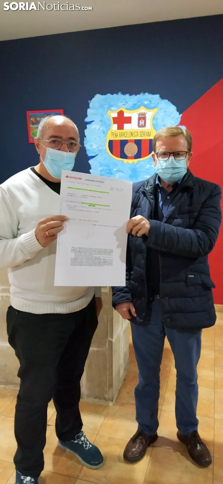 Peña Barcelonista Soria en el acto solidario.